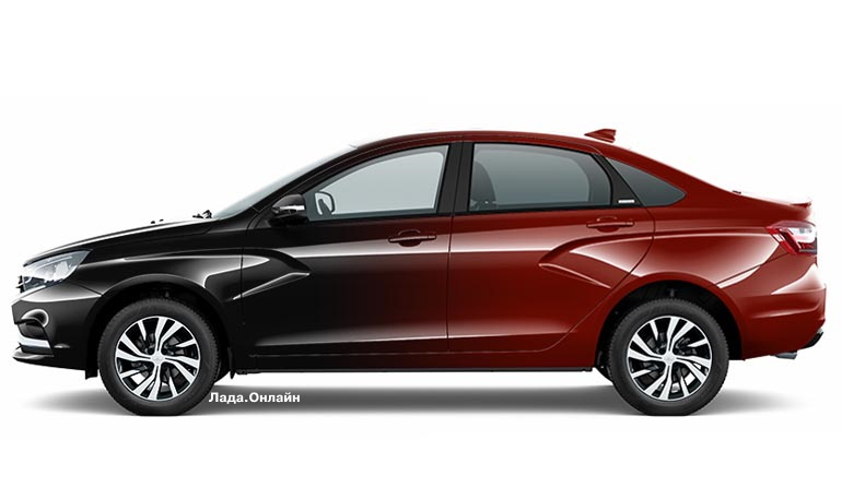 Lada Vesta CNG сменила цвет кузова с черного на красный